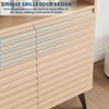 Fluted Storage Cabinet, Sideboard Buffet Cabinet with Storage & Adjustable Shelves for Kitchen, Entryway - 3 of 4