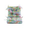 ARTPLAN Outdoor Chair Cushion,High Back Tufted Patio Cushion with Tie for Adirondack Rocker Chair,44"x21"x4",1 Count,Floral - 2 of 4