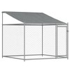 vidaXL Dog Cage Grey Galvanized Steel 6.6 x 6.6 x 6.6 ft Durable - 4 of 4