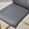 PAGED Modern Dining Chairs with Faux Leather Padded Seat Dining Room Chairs with Metal Legs for Living Room, Kitchen - 4 of 4