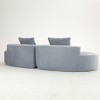 CAVINAS Comfy Corduroy Sofa with 1 Seater,Modern Moon Bay Sofa with A Removable Pillow,Compressed Sofa Couch for Living Room Furniture - 4 of 4