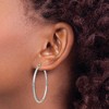 Black Bow Jewelry 2mm x 40mm 14k White Gold Classic Round Hoop Earrings - 3 of 4