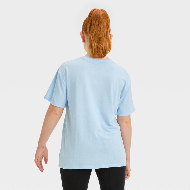 Girls' Short Sleeve Oversized Hello Kitty Distressed Graphic T-Shirt - art class™ Blue, 4 of 5