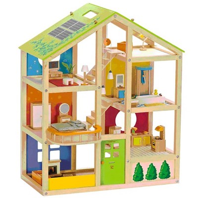 melissa and doug hi rise wooden dollhouse