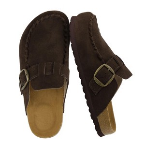 CUSHIONAIRE Canoe Genuine Suede Clogs for Women Footwear with Moc Toe Design – Casual Slip On Womens Shoes - 1 of 4