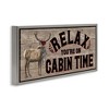Stupell Industries Cabin Time Phrase with Deer, 25" x 11" - 3 of 4