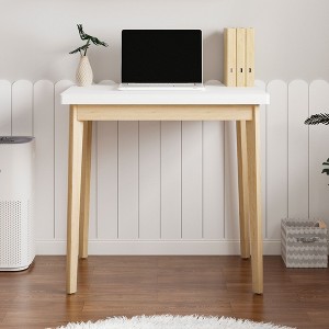 FUFU&GAGA Wooden Folding Table: Space - saving Design, Elegant Aesthetics, Sturdy Build - 1 of 4
