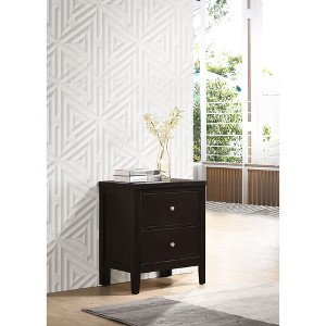Gulches Warm Brown Nightstand with Dual Storage Drawers, Espresso Undertones, Sturdy Wooden Frame Classic Versatile Design - 1 of 4