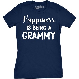 Womens Happiness Is Being a Grammy Funny T shirt Gift Grandmother For Grandma - Crazy Dog Women's T Shirt - 1 of 4