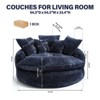 AENKYO 81.1" Cloud Couch Sleeper Indoor Lazy Sofa, Oversized Round Deep Seat Chaise Lounge Chair with 14 Pillows for Living Room - 3 of 4