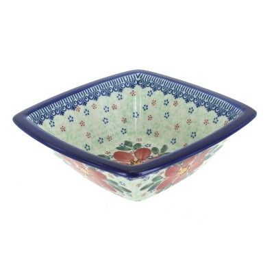 Blue Rose Polish Pottery 223 Vena Square Serving Dish