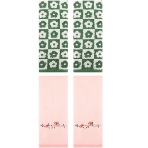 REGALWOVEN 4 Pcs Cotton Soft Absorbent Decorative Bathroom Hand Towel - 1 of 4