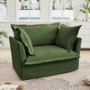 NicBex Modern Corduroy Deep Seat Single Sofa with Back Cushion & Throw Pillows, Comfortable Futon Couch for Living Room & Bedroom - 2 of 4