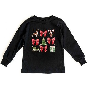 The Juniper Shop Coquette Christmas Collage Youth Long Sleeve Tee - 1 of 3