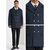 Lars Amadeus Men's Classic Winter Notched Collar Double Breasted Peacoat - 4 of 4