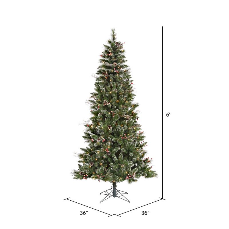 Vickerman Snow Tipped Pine Artificial Christmas Tree, 3 of 6