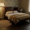 Whisen Queen Murphy Cabinet Bed with Charging Station - Pine Wood & Rattan Design, Foldable Space-Saving Solution - 2 of 4