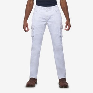 X RAY Men's Slim Fit Cargo Pocket Denim Jeans - 1 of 4