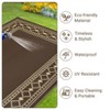 Outdoor Rug for Camping & RV - Waterproof, Non-Slip Picnic Mat, Easy Clean (Brown) - 4 of 4