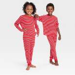 Kids' Striped Matching Family Thermal Pajama Set - Wondershop™ Red
