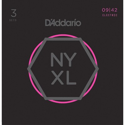 D'Addario NYXL0942 Super-Light 3-Pack Electric Guitar Strings