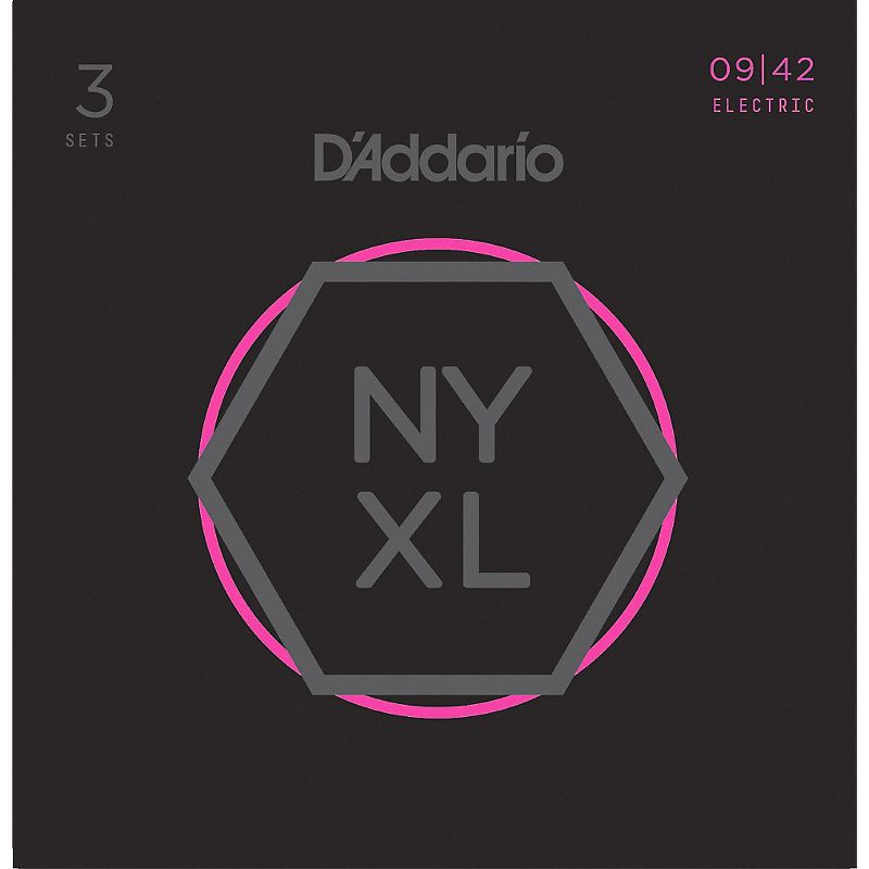 D'Addario NYXL0942 Super-Light 3-Pack Electric Guitar Strings, 1 of 6