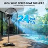 ROVSUN 30'' Industrial Pedestal Fan, 8600CFM High Velocity and Heavy Duty Metal Standing Fan with One-touch Oscillating for Shop, Patio, Garage - 3 of 4