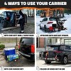 Mockins XL Hitch Mount Cargo Carrier Basket 60x24x6", 25 Cu. Bag, 500 Pound Capacity | Black - 4 of 4