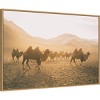 33" x 23" Camels on The Move by Aledanda: Desert Scene Wall Decor - Amanti Art - 2 of 4