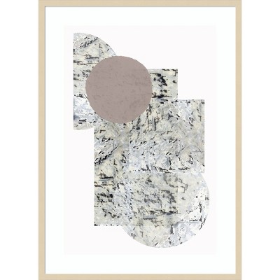 Direction II Svelte Natural Framed Abstract Wall Art Print