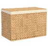 vidaXL Laundry Basket with 3 Sections 29.5"x16.7"x20.5" Water Hyacinth - 4 of 4