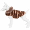 Pet Life (R) Luxe Tira-Poochoo Tiramisu Patterned Mink Fur Designer Dog Jacket - 4 of 4