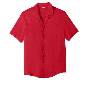 KingSize Men's Big & Tall KS Island Solid Camp Shirt - 1 of 4