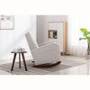 CAVINAS Polyester Glider Rocking Chair with High Backrest,Cozy Upholstered Rocking Chairs,Nursery Accent Chair for Bedroom - 4 of 4