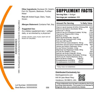 BulkSupplements Multivitamin for Women 50+ Softgels