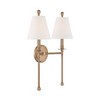 Crystorama Lighting Riverdale 2 - Light Sconce in  Aged Brass - image 3 of 4