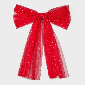 Tulle Rhinestone Hair Bow - A New Day™ - 1 of 3