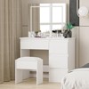 Vanity Desk, Makeup Vanity Desk with Touch Light Mirror and Power Outlet - 3 of 4