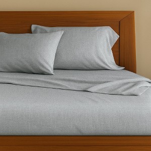 BedVoyage 300 Thread Count Melange Viscose from Bamboo Cotton Pillowcases - 1 of 4