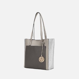 MKF Collection Leah Vegan Leather color-block Women’s Tote Bag by Mia K - 1 of 4