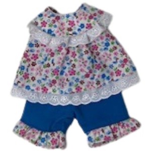Doll Clothes Superstore Handmade Sweet Top with Coordinating Shorts for 12-Inch Baby Alive and Little Baby Dolls - 1 of 4