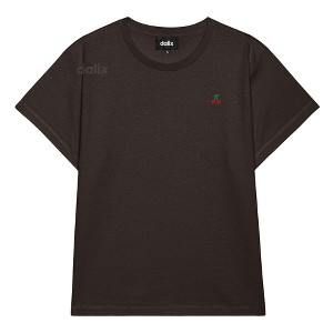 Dalix Womens Lil Cherry Lightweight High Waisted Tee - 1 of 4