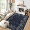 coucheta Area Rug, Non-Slip Carpet, Vintage Floral Bordered Accent Rugs, Soft Low Pile Floor Cover, Stain-Resistant for Home, Office - 2 of 4