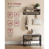 VASAGLE Coat Rack Shoe Bench Set - Multifunctional Hall Tree with Bench - 3 of 4