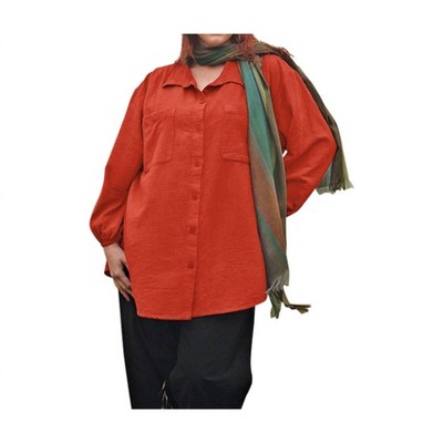 Women's Long Sleeve Button Up Shirt - Plus - On The Plus Side