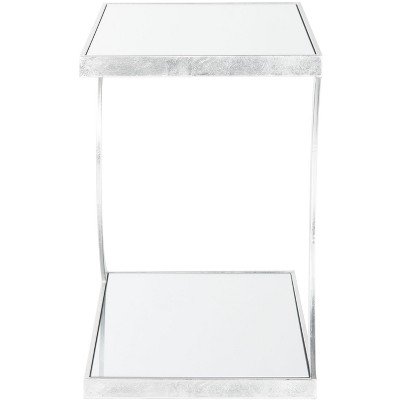Elegant Sullivan Silver Mirrored Rectangular Accent Table