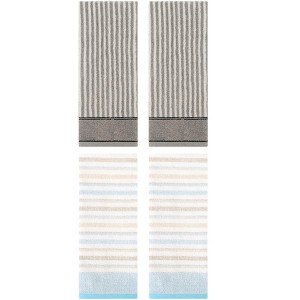 REGALWOVEN 4 Pcs Cotton Soft Comfortable Absorbent Striped Hand Towel - 1 of 4