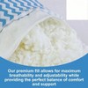Queen Size Adjustable Firm Shredded Foam Pillows - 2 Pack for Side Sleepers with Washable Cover and Bonus Fill - 2 of 4