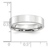 Black Bow Jewelry 4mm to 6mm Platinum Polished Flat Comfort Fit Band - 3 of 4