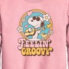 Boys' - Peanuts - Feelin Groovy Snoopy And Woodstock Graphic Long Sleeve Fleece Sweatshirt - 2 of 4